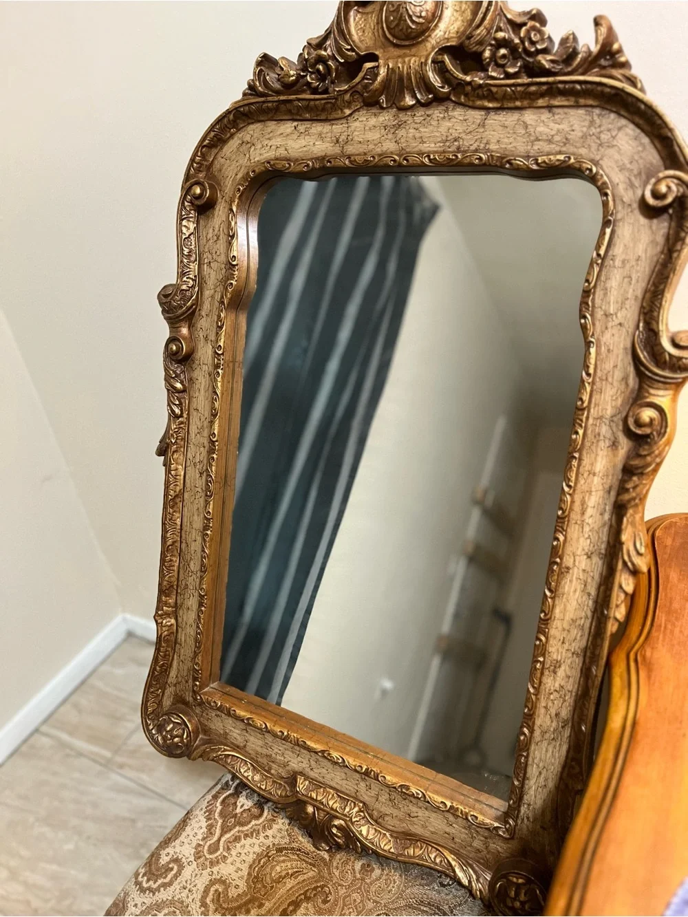 Pre 1900 Baroque Style Gold Ornate Victorian Mirror